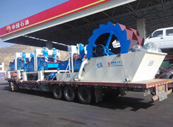 Sand dewatering and recycling machine for river sand