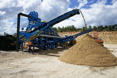 Washed sand stockpile from M2500 in Australia