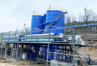 Deep cone thickener working process