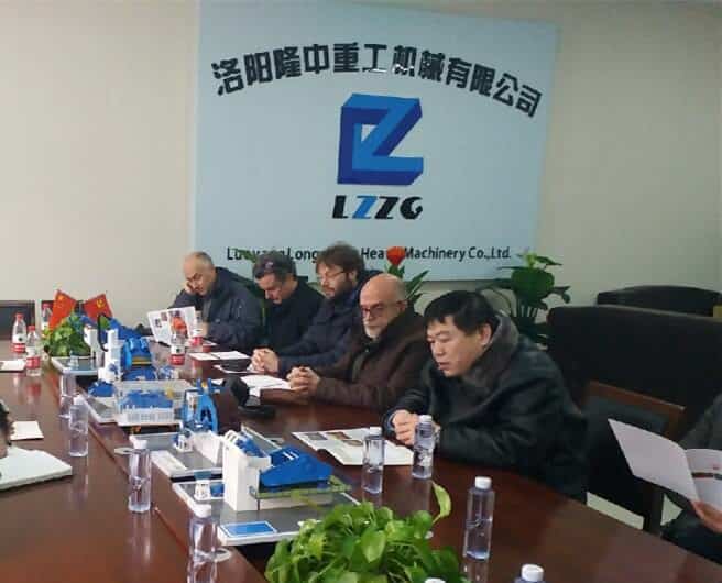 Foreigners visited LZZG sand washing machine manufacture plant.
