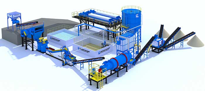 frac sand processing flow