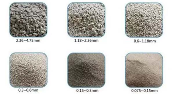 m sand particle size