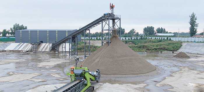 river sand output